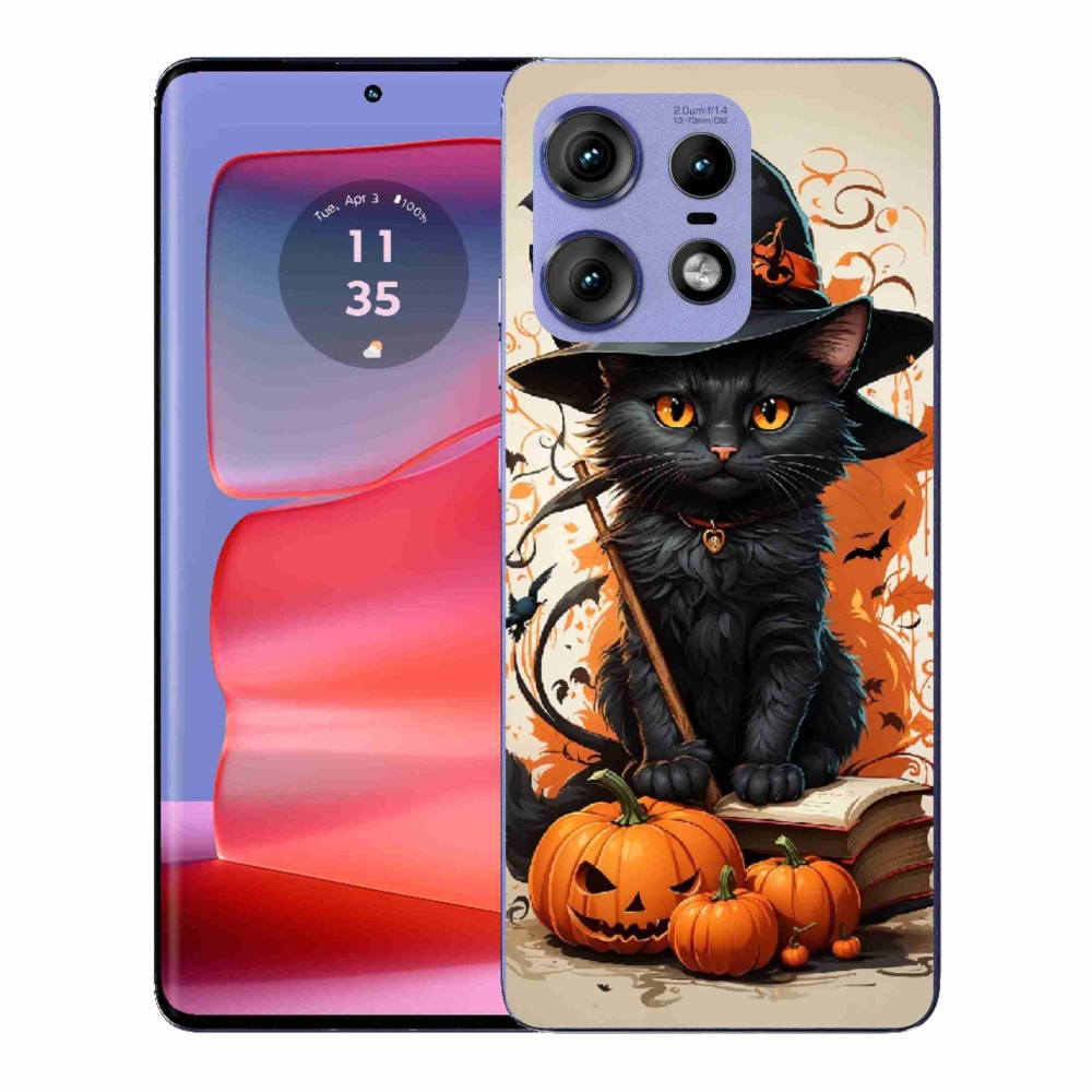 Zselés borítás mmCase Motorola Edge 50 Pro készülékhez - cat wizard