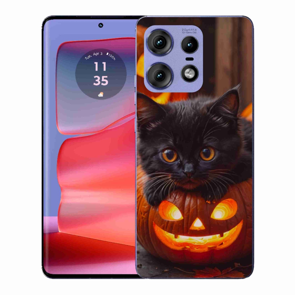 Zselés borítás mmCase a Motorola Edge 50 Pro készülékhez - cica és tök