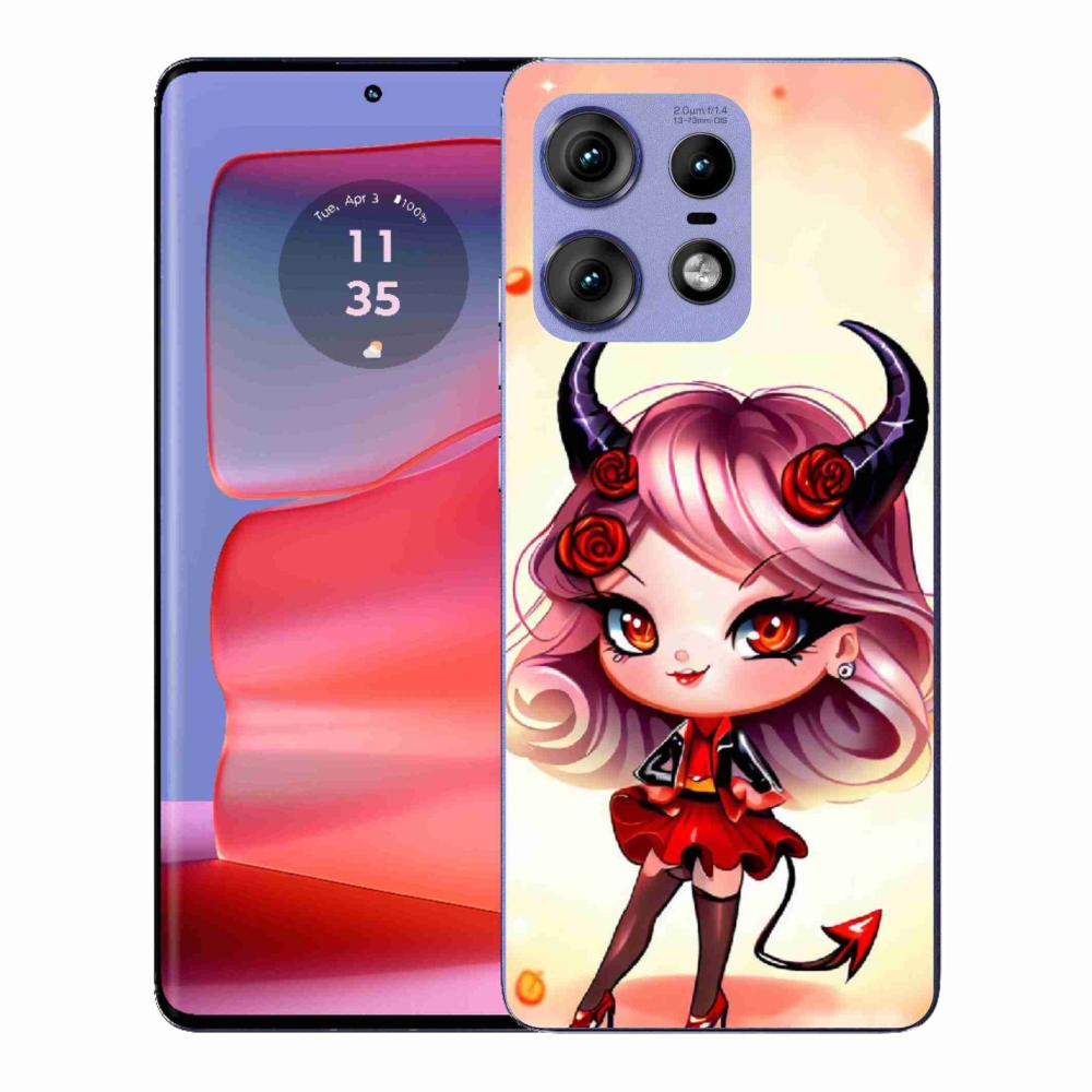Zselés borítás mmCase a Motorola Edge 50 Pro készülékhez - karikatúra ördög