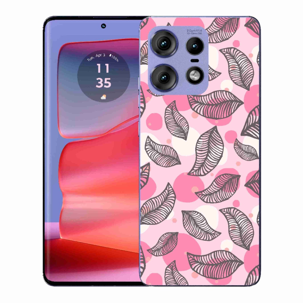 Zselés borítás mmCase a Motorola Edge 50 Pro készülékhez - rajzfilmes hulló levelek
