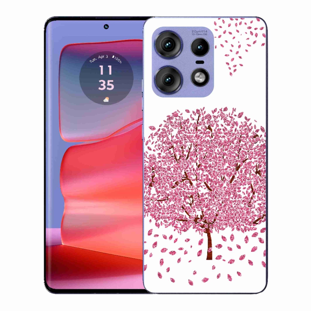 Zselés borító mmCase a Motorola Edge 50 Pro készülékhez - rajzfilmfa levelekkel