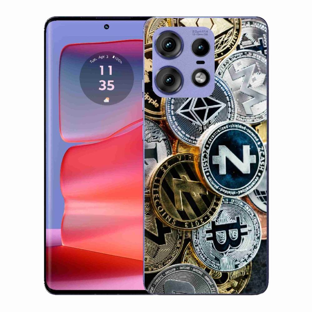 Gél borítás mmCase a Motorola Edge 50 Pro készülékhez - kriptovaluták
