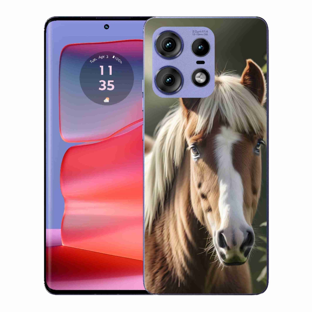 Zselés borítás mmCase a Motorola Edge 50 Pro készülékhez - ló könnyű sörénnyel