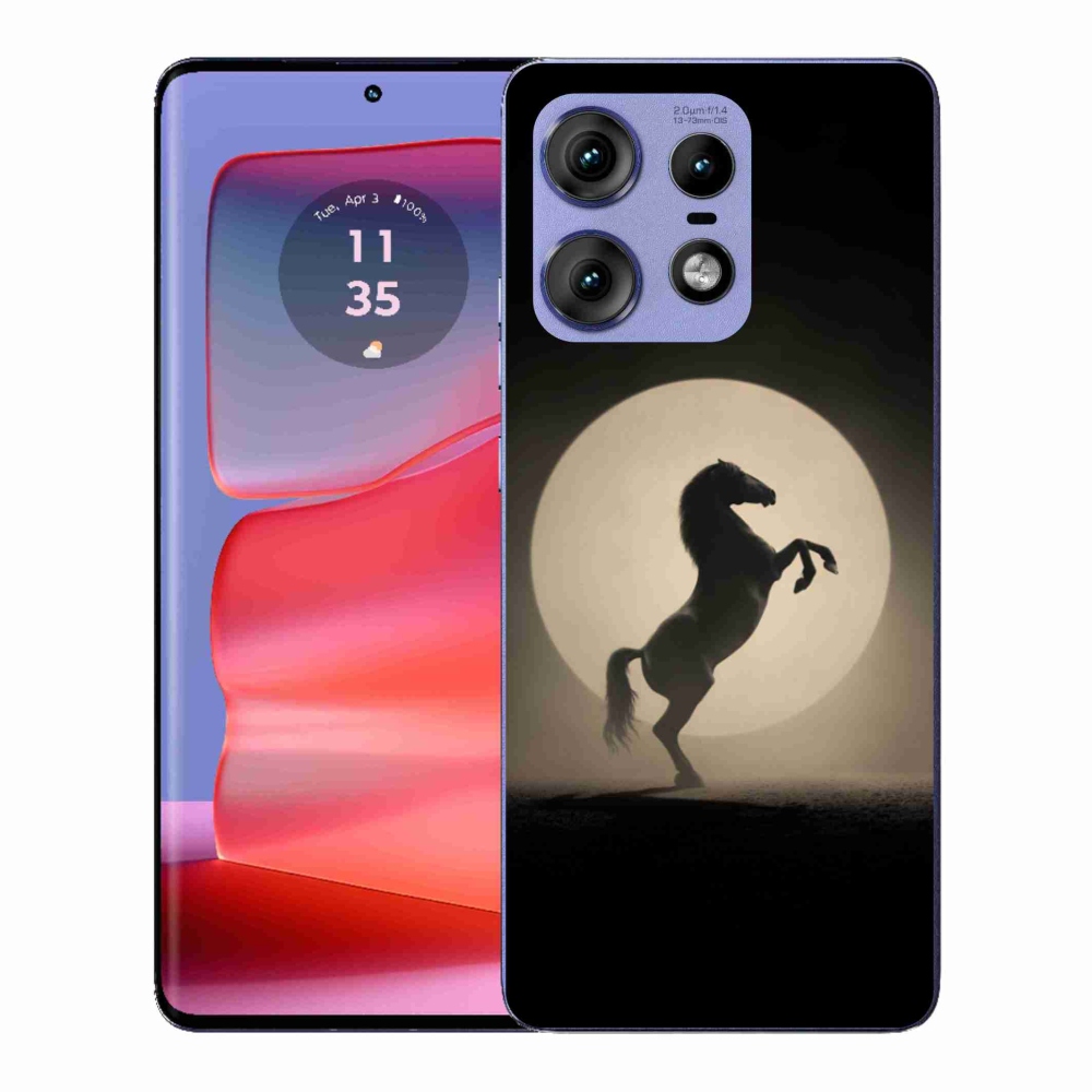 Zselés borítás mmCase a Motorola Edge 50 Pro készülékhez - ló sziluettben