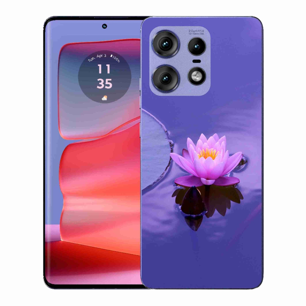Zselés borítás mmCase a Motorola Edge 50 Pro készülékhez - virág a felületen