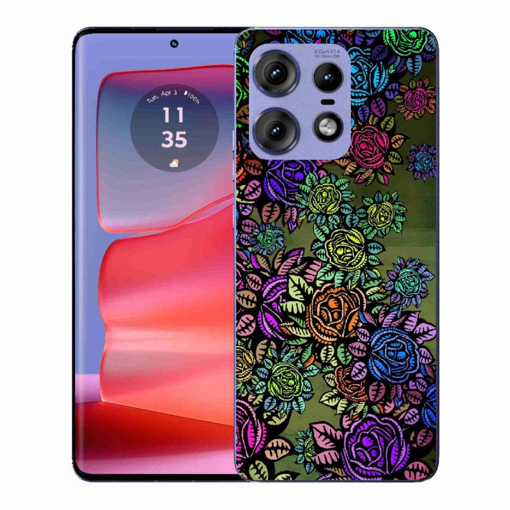 Zselés borítás mmCase a Motorola Edge 50 Pro készülékhez - virágok 6