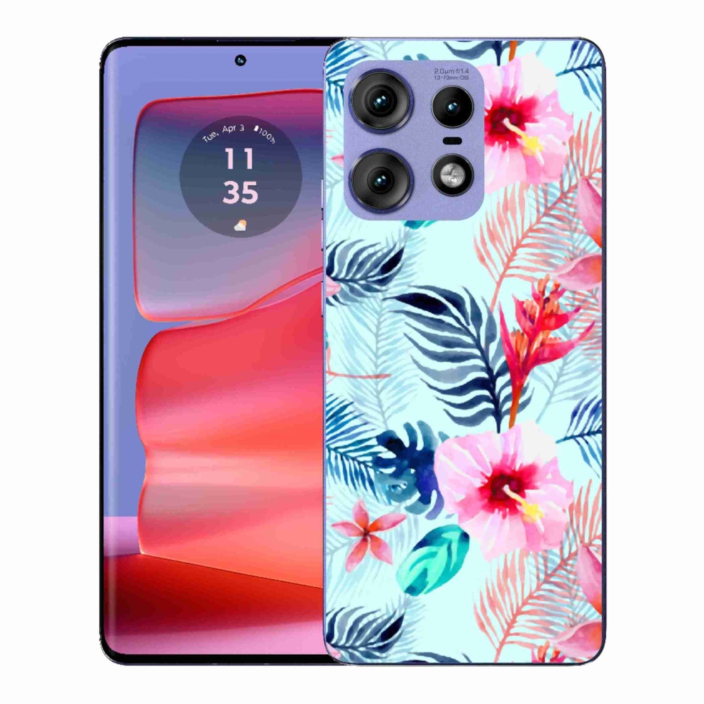 Zselés borítás mmCase a Motorola Edge 50 Pro készülékhez - virágok