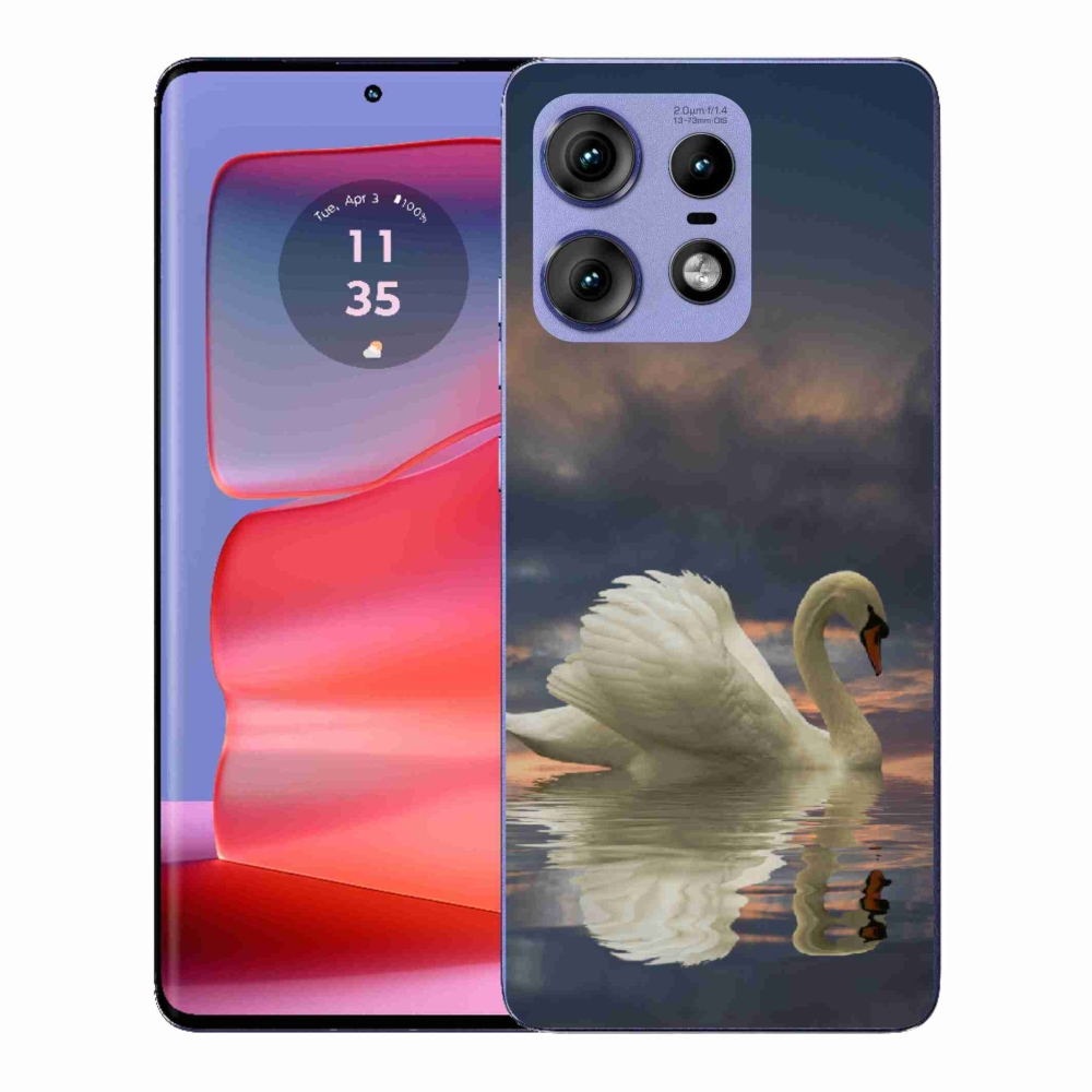 Zselés borítás mmCase a Motorola Edge 50 Pro készülékhez - hattyú