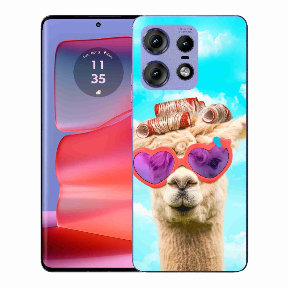 Zselés borítás mmCase a Motorola Edge 50 Pro készülékhez - szemüveges láma