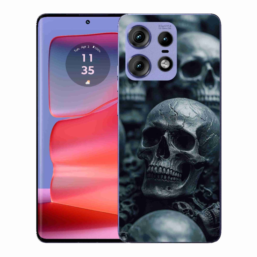 Zselés borítás mmCase a Motorola Edge 50 Pro készülékhez - koponya 2