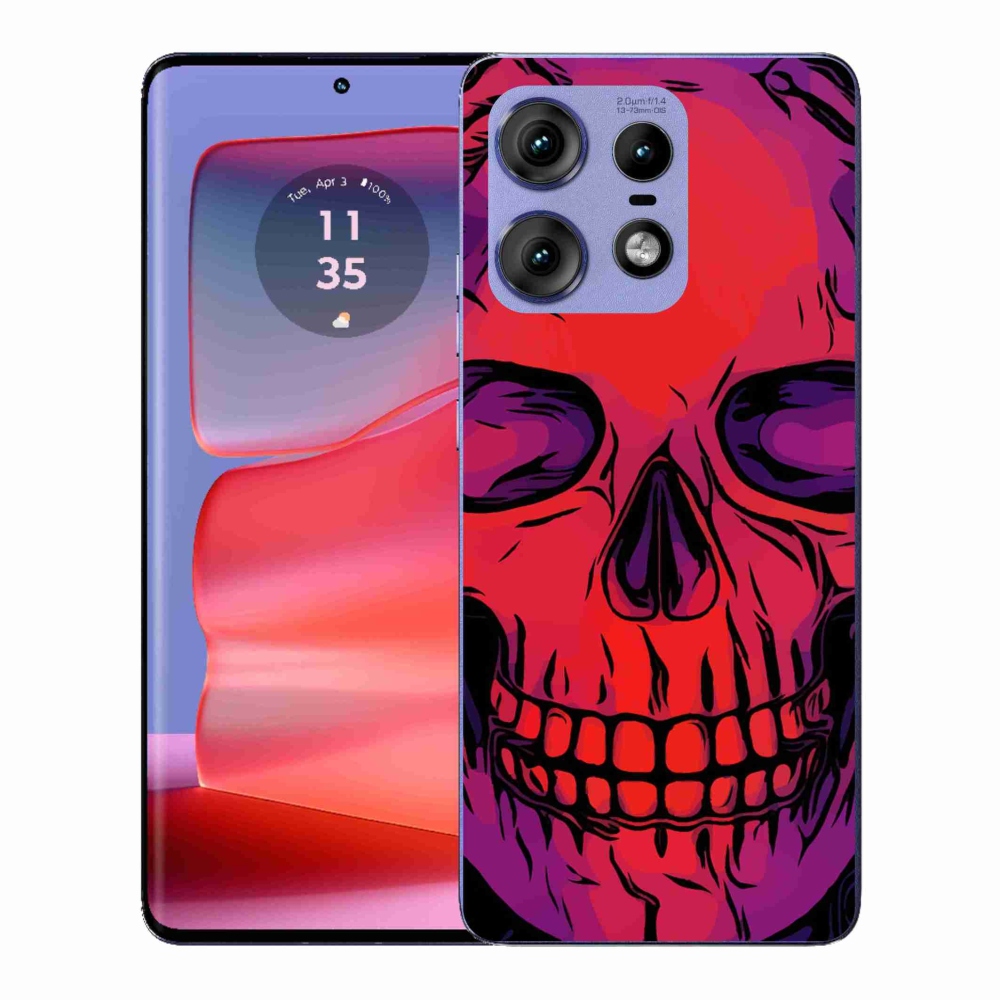 Zselés borítás mmCase a Motorola Edge 50 Pro készülékhez - koponya