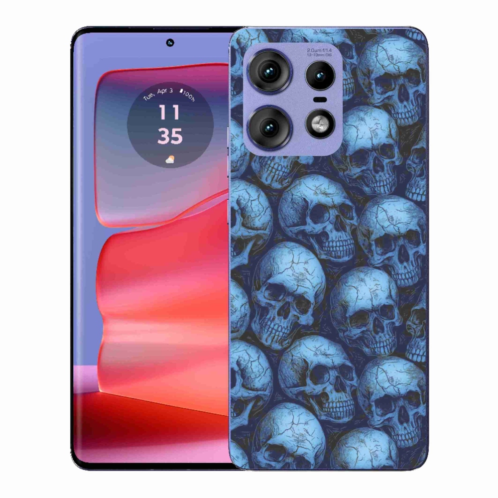Zselés borítás mmCase a Motorola Edge 50 Pro készülékhez - koponyák