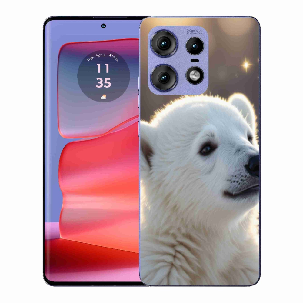 Zselés borítás mmCase a Motorola Edge 50 Pro készülékhez - jegesmedve