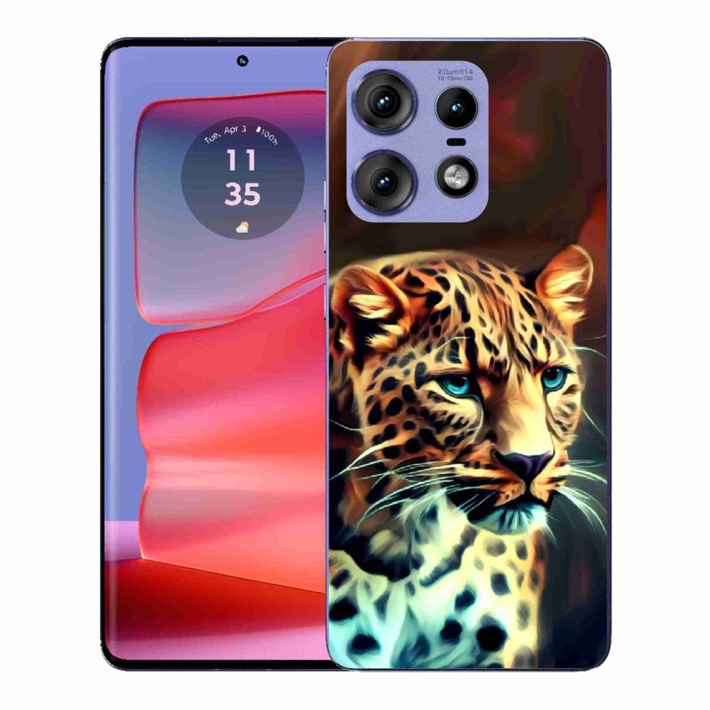 Zselés borítás mmCase a Motorola Edge 50 Pro készülékhez - leopárd