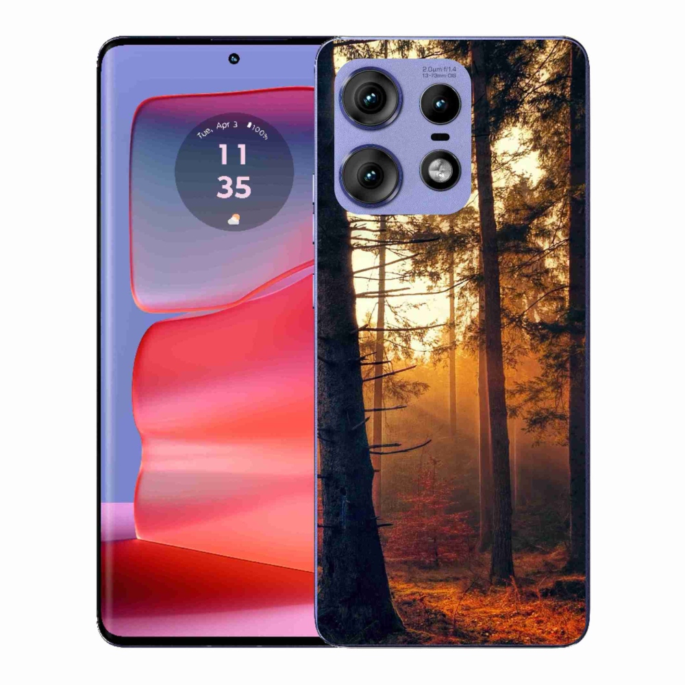 Zselés borítás mmCase a Motorola Edge 50 Pro készülékhez - erdő