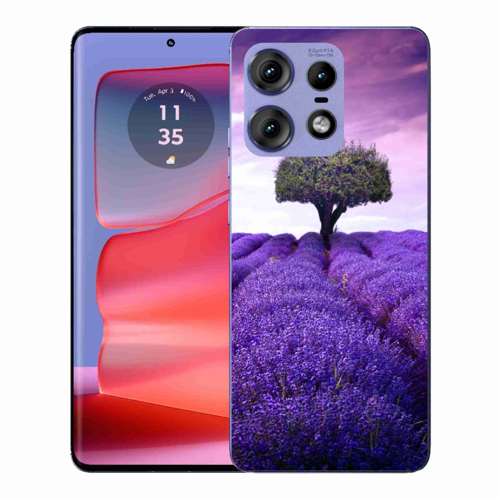 Zselés borítás mmCase a Motorola Edge 50 Pro készülékhez - levendula rét