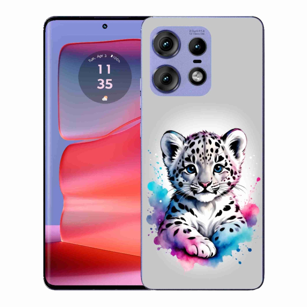 Zselés borítás mmCase a Motorola Edge 50 Pro készülékhez - leopárd kölyök