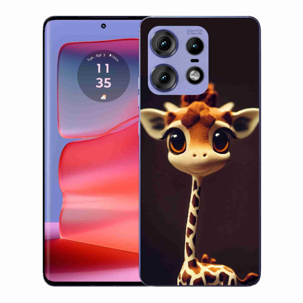 Zselés borítás mmCase a Motorola Edge 50 Pro készülékhez - kis zsiráf