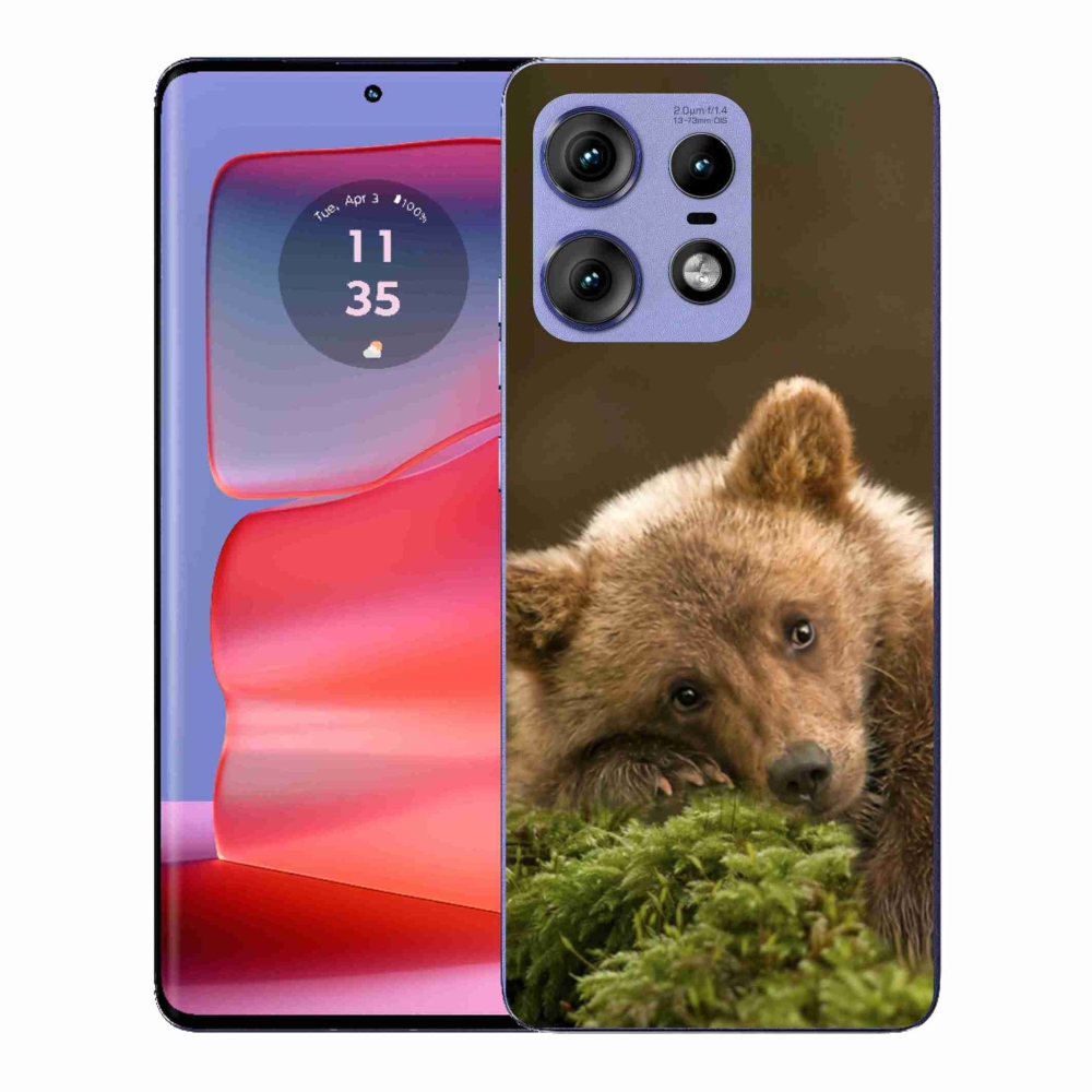 Zselés borítás mmCase a Motorola Edge 50 Pro készülékhez - medve