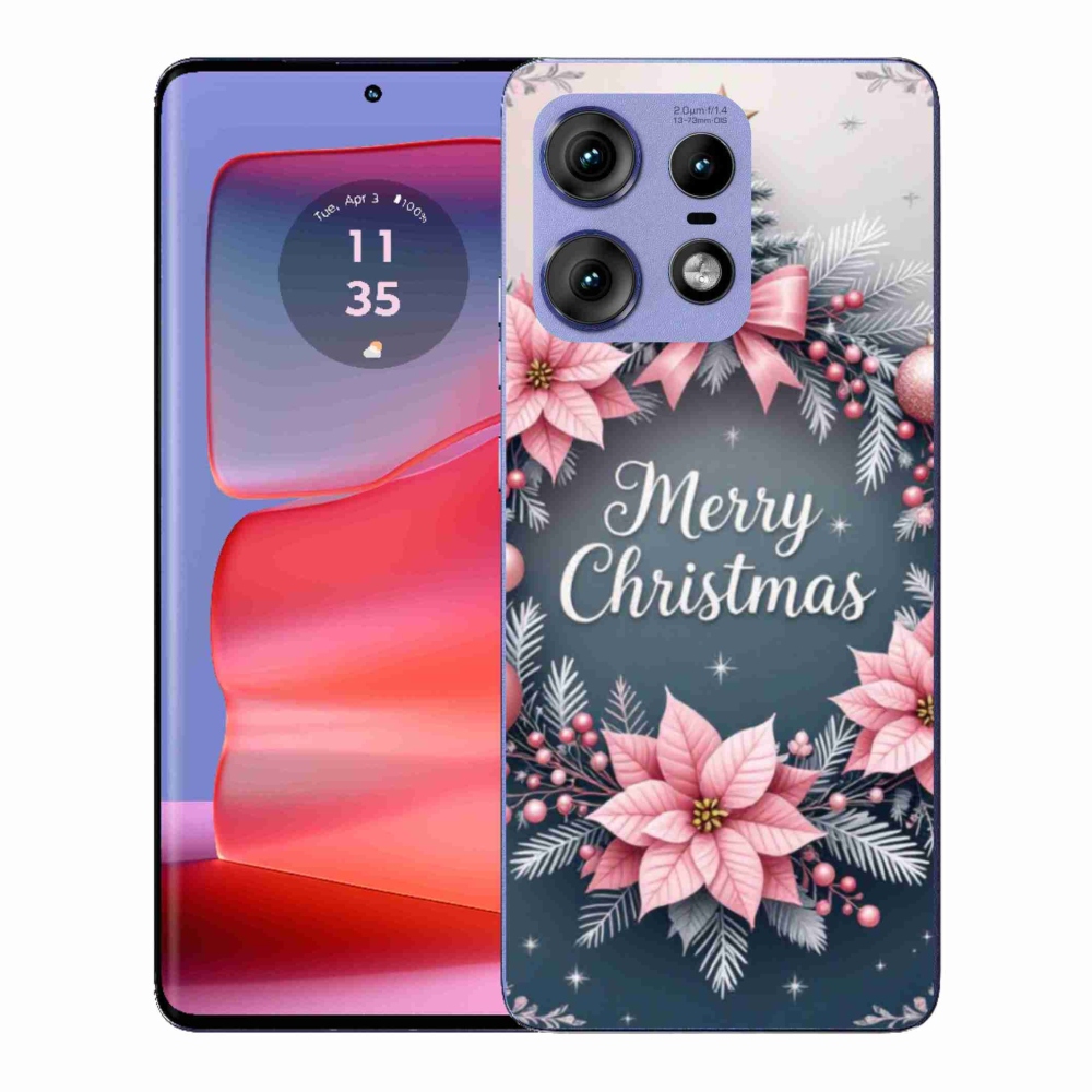 Gél védőhuzat mmCase a Motorola Edge 50 Pro készülékhez - boldog karácsonyt!