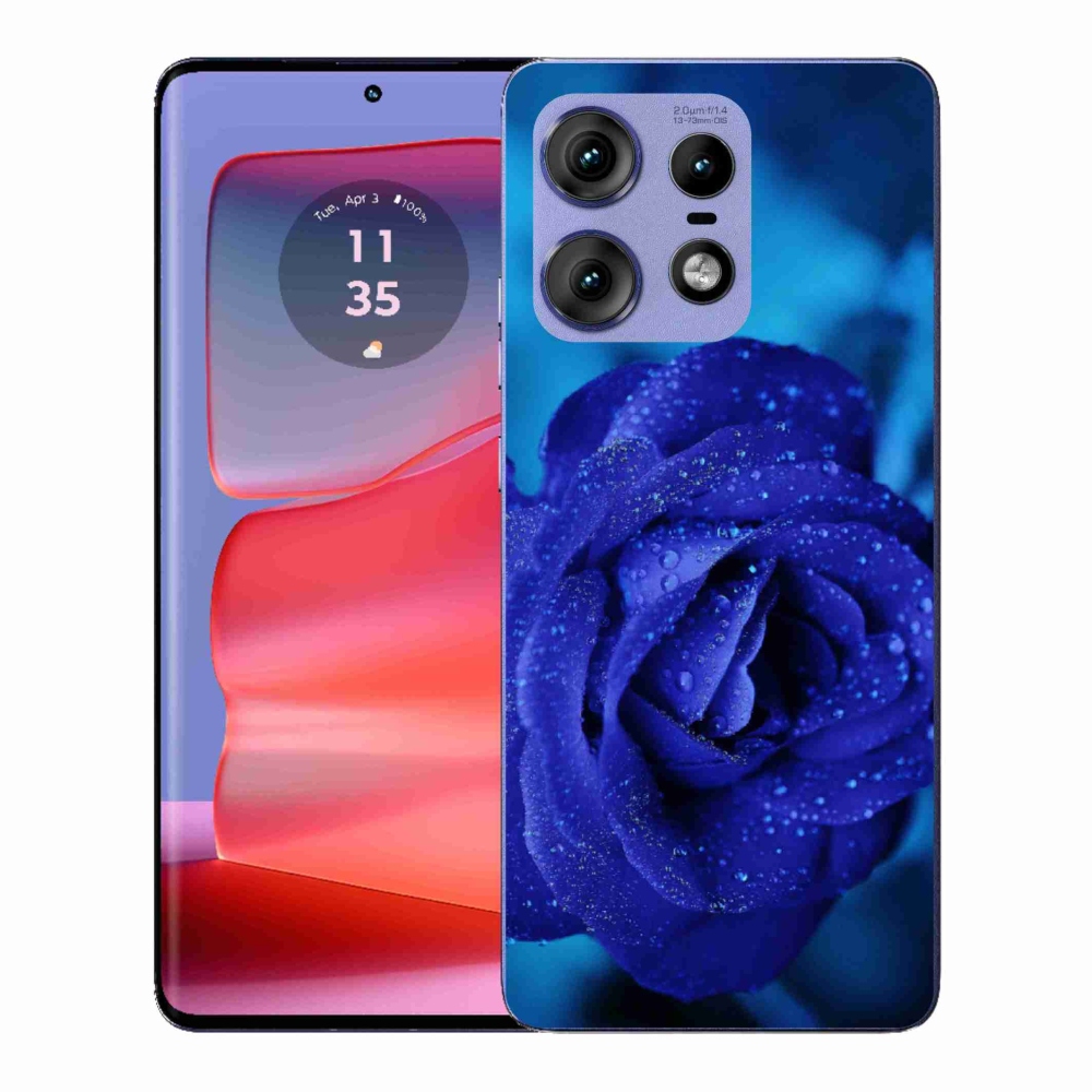 Zselés borítás mmCase a Motorola Edge 50 Pro készülékhez - kék rózsa