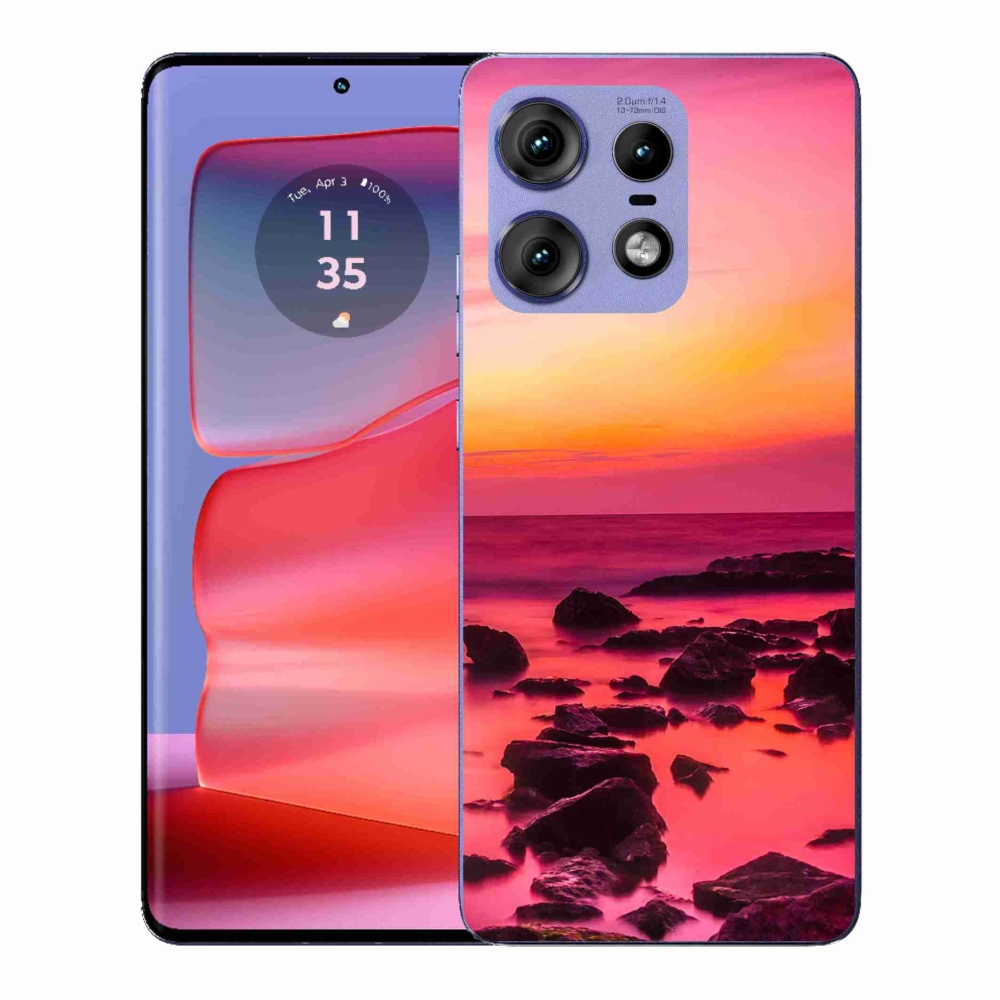 Zselés borítás mmCase a Motorola Edge 50 Pro készülékhez - tenger és világítás