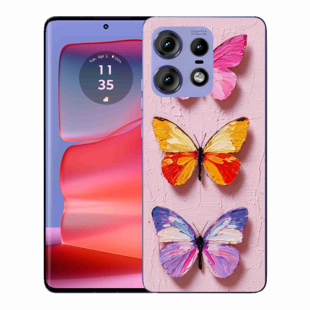 Zselés borítás mmCase a Motorola Edge 50 Pro készülékhez - pillangó szentháromság