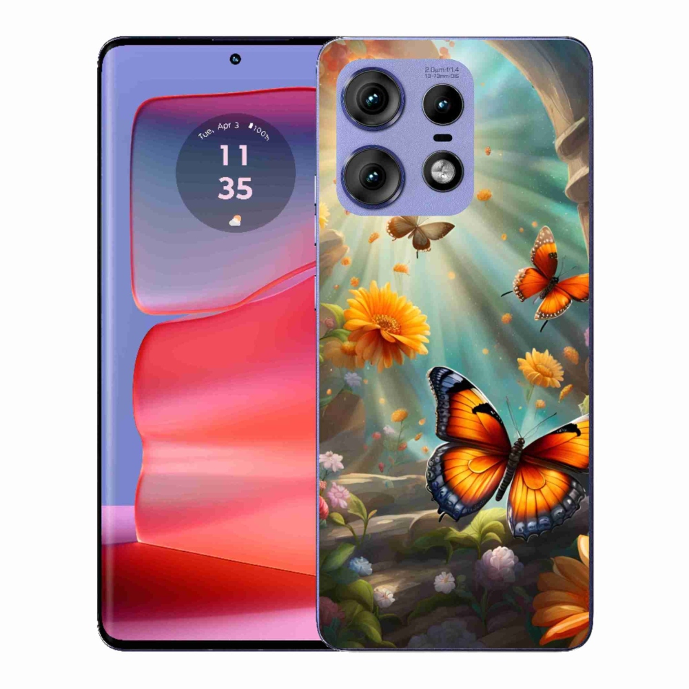 Zselés borítás mmCase a Motorola Edge 50 Pro készülékhez - pillangókert 2