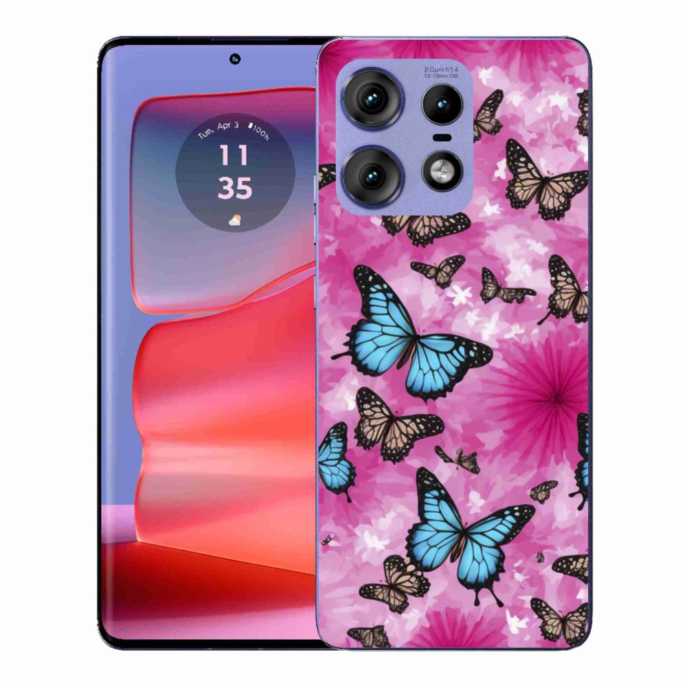 Zselés borítás mmCase a Motorola Edge 50 Pro készülékhez - pillangókert