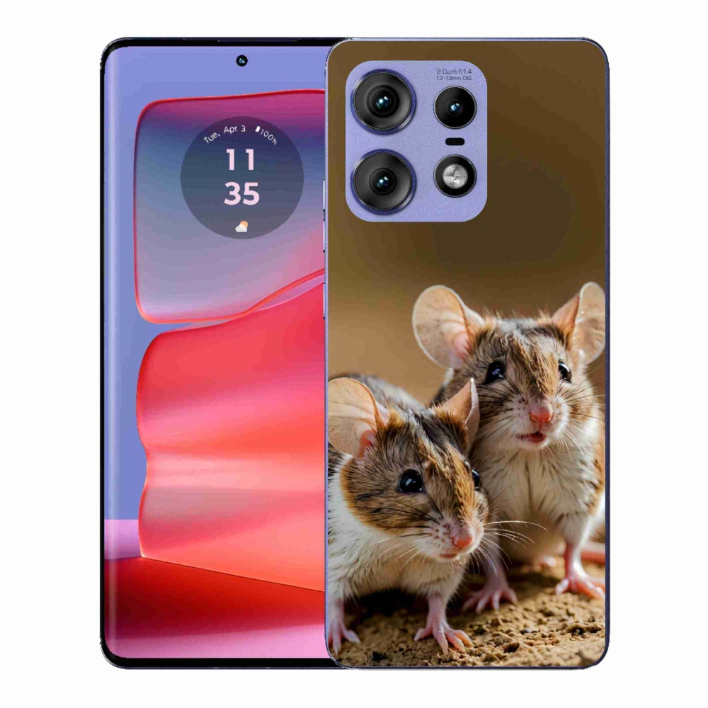 Zselés borítás mmCase a Motorola Edge 50 Pro készülékhez - egér duó
