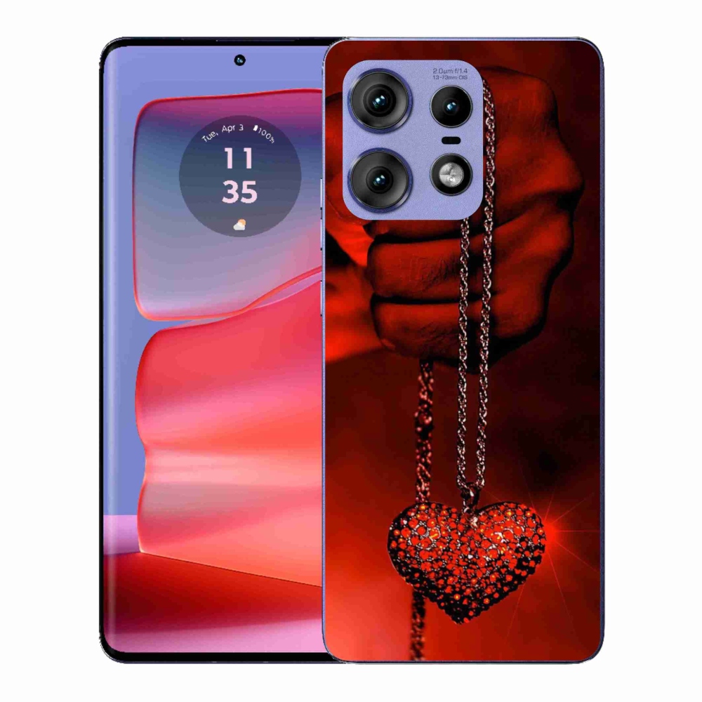 Zselés borítás mmCase a Motorola Edge 50 Pro készülékhez - nyaklánc
