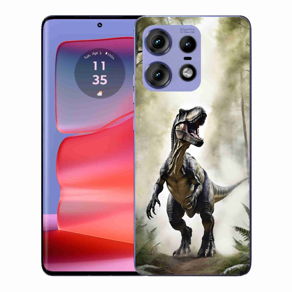 Zselés borítás mmCase a Motorola Edge 50 Pro készülékhez - dühös T-Rex