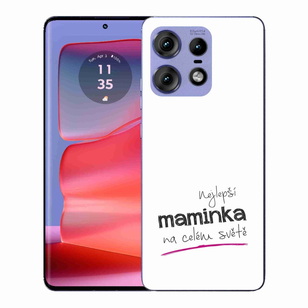 Gél borító mmCase a Motorola Edge 50 Pro készülékhez - Best Mom 4 fehér háttér