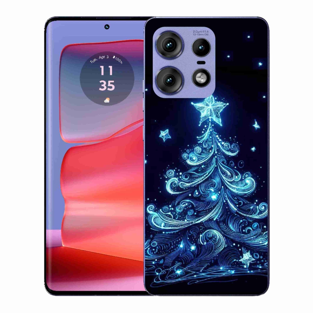 Zselés borítás mmCase a Motorola Edge 50 Pro készülékhez - neon karácsonyfa 4
