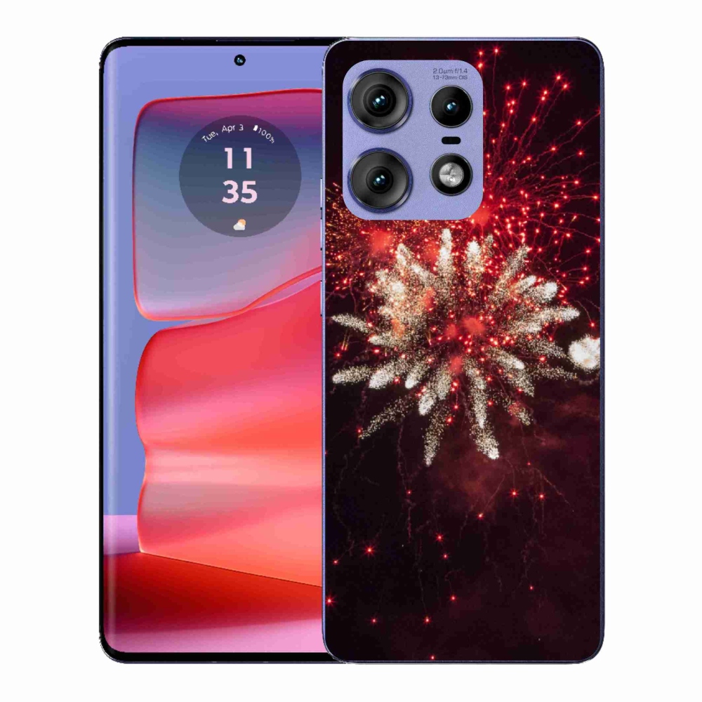 Zselés borítás mmCase a Motorola Edge 50 Pro készülékhez - tűzijáték