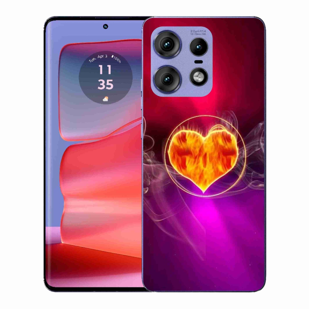 Zselés borítás mmCase a Motorola Edge 50 Pro készülékhez - tüzes szív