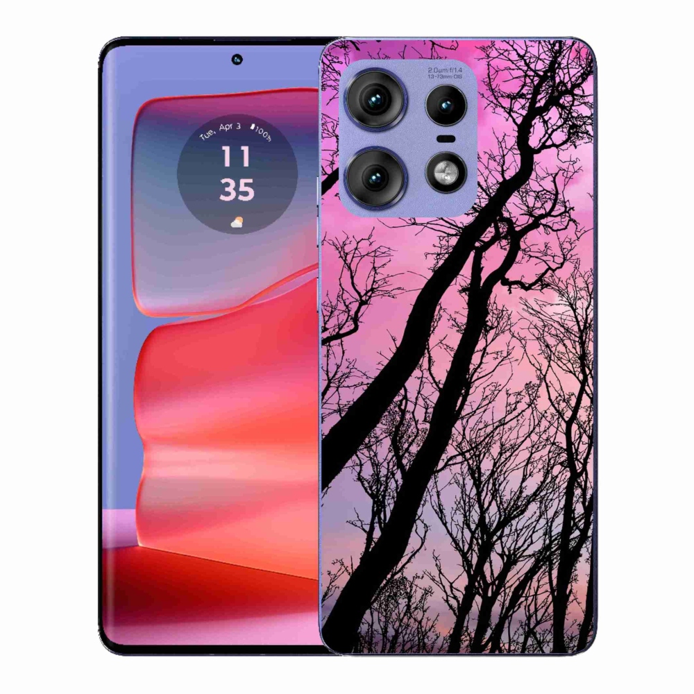Zselés borítás mmCase a Motorola Edge 50 Pro készülékhez - kidőlt fák