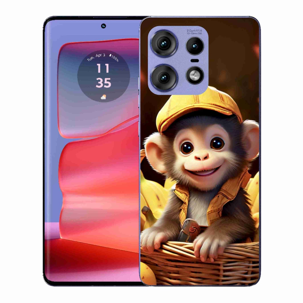 Zselés borítás mmCase a Motorola Edge 50 Pro készülékhez - majom a kosárban
