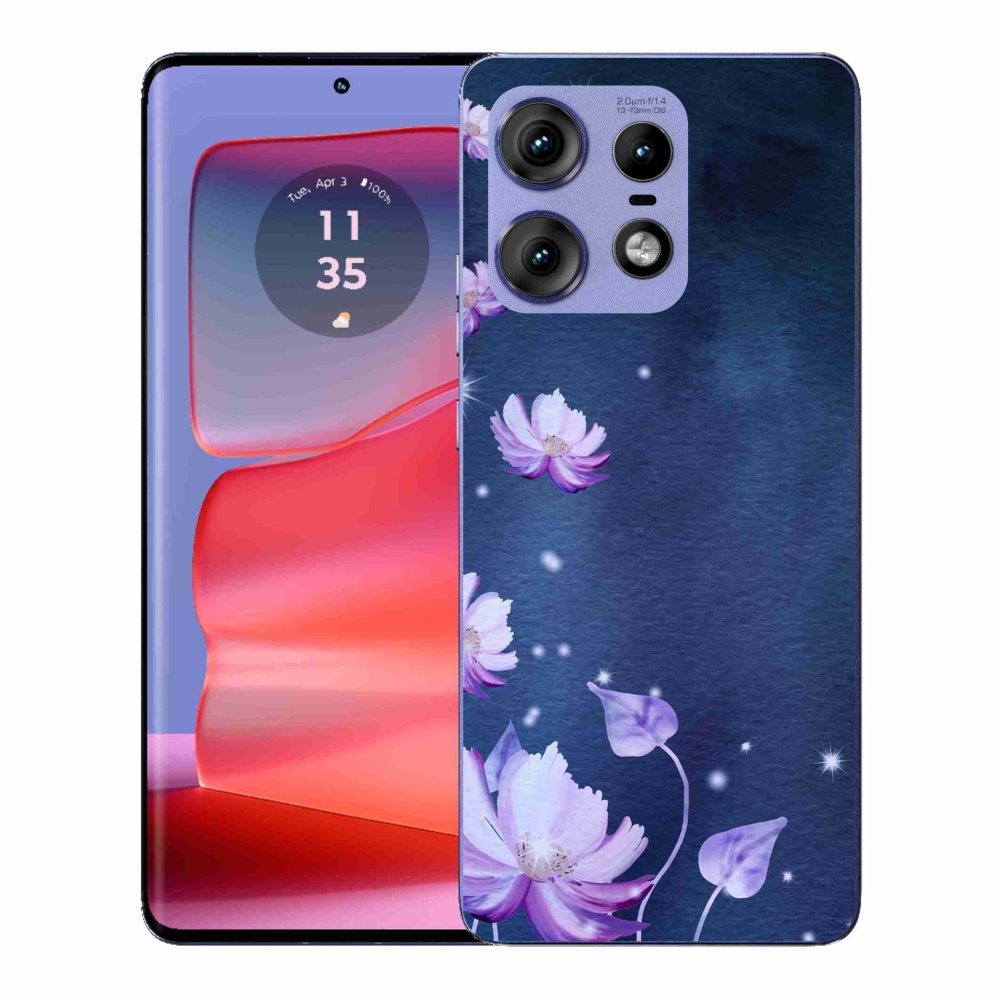 Zselés borítás mmCase a Motorola Edge 50 Pro készülékhez - hulló virágok