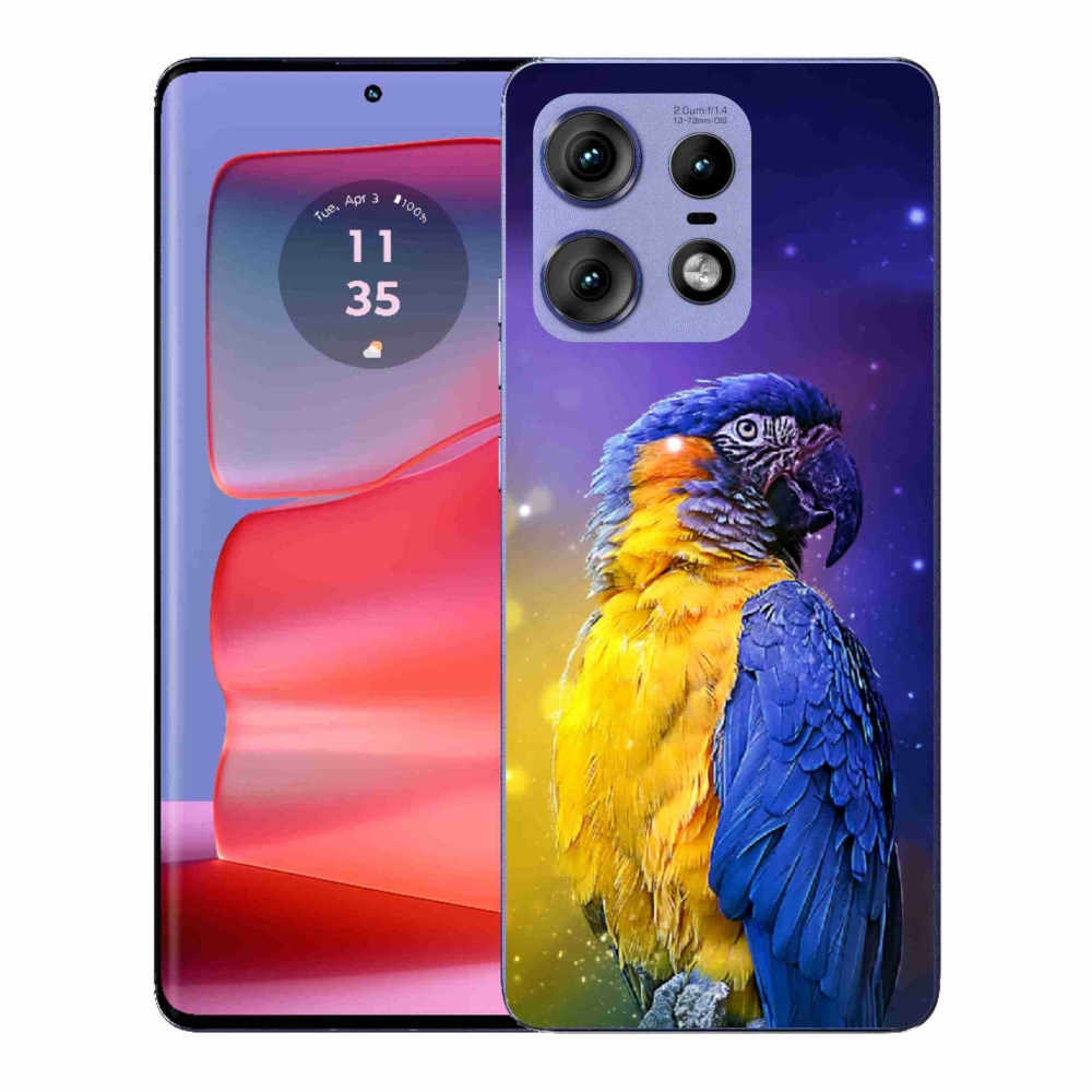 Zselés borítás mmCase a Motorola Edge 50 Pro készülékhez - papagáj ara 1