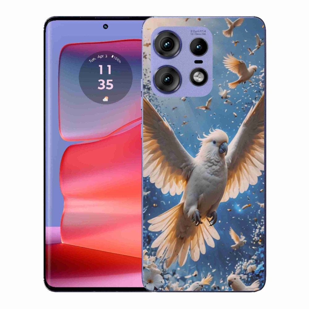 Zselés borítás mmCase a Motorola Edge 50 Pro készülékhez - papagáj kakadu