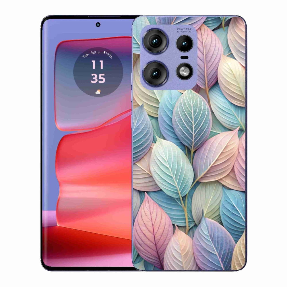Zselés borító mmCase a Motorola Edge 50 Pro készülékhez - pasztell levelek