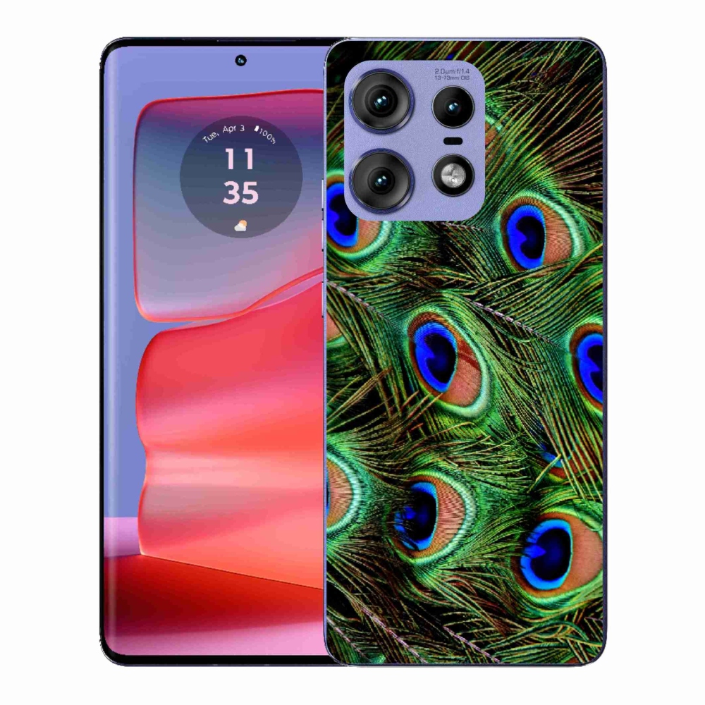 Zselés borítás mmCase a Motorola Edge 50 Pro készülékhez - pávatoll