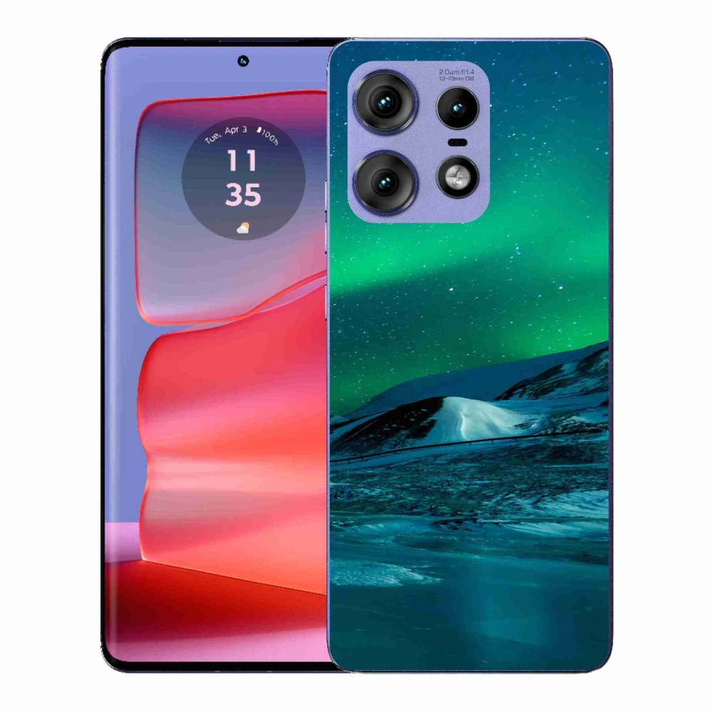 Zselés borítás mmCase a Motorola Edge 50 Pro készülékhez - sarki fény