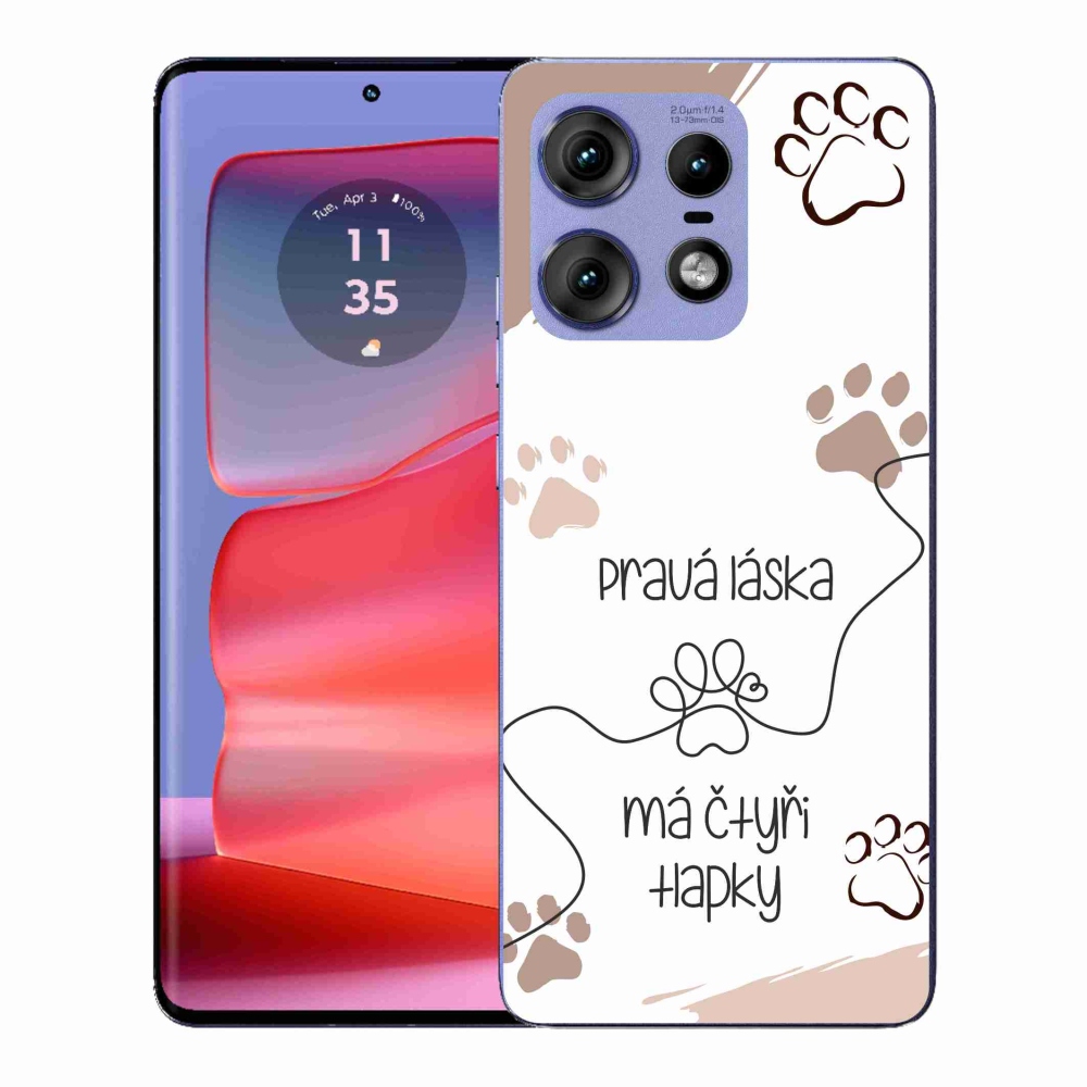 Gél borító mmCase a Motorola Edge 50 Pro készülékhez - kutyamotívum 1 fehér háttér