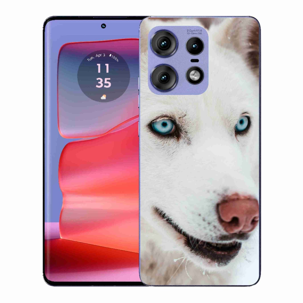 Zselés borítás mmCase a Motorola Edge 50 Pro készülékhez - kutyaszemmel nézve