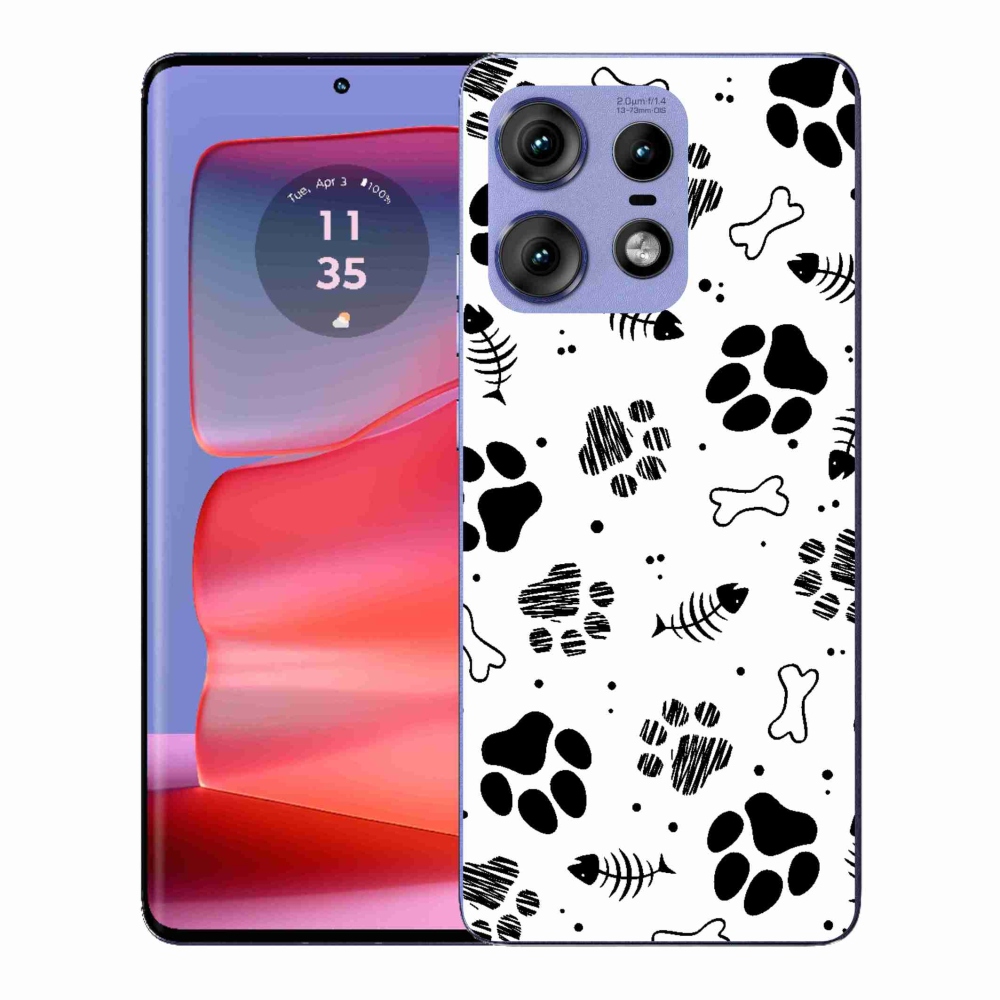 Zselés borítás mmCase a Motorola Edge 50 Pro készülékhez - kutyamancsok 1