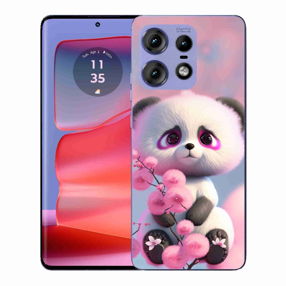 Zselés borítás mmCase a Motorola Edge 50 Pro készülékhez - aranyos panda 1
