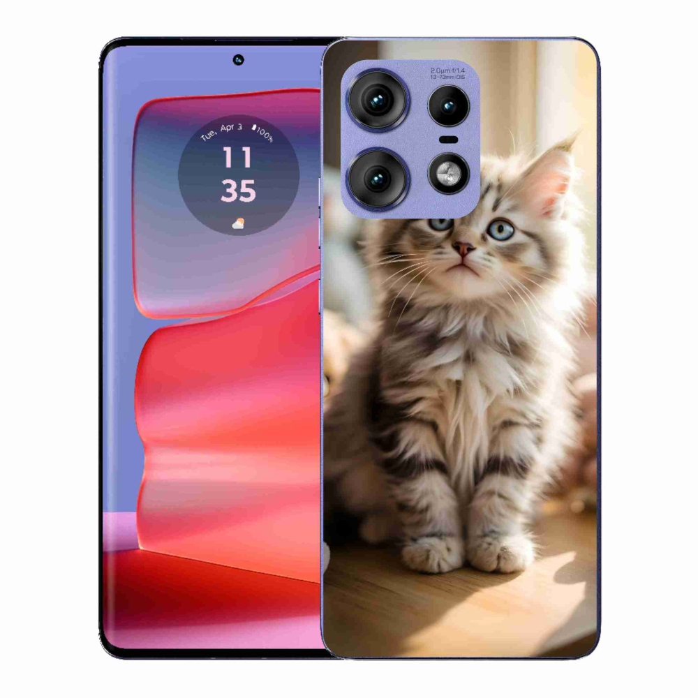 Zselés borítás mmCase a Motorola Edge 50 Pro készülékhez - aranyos cica 10