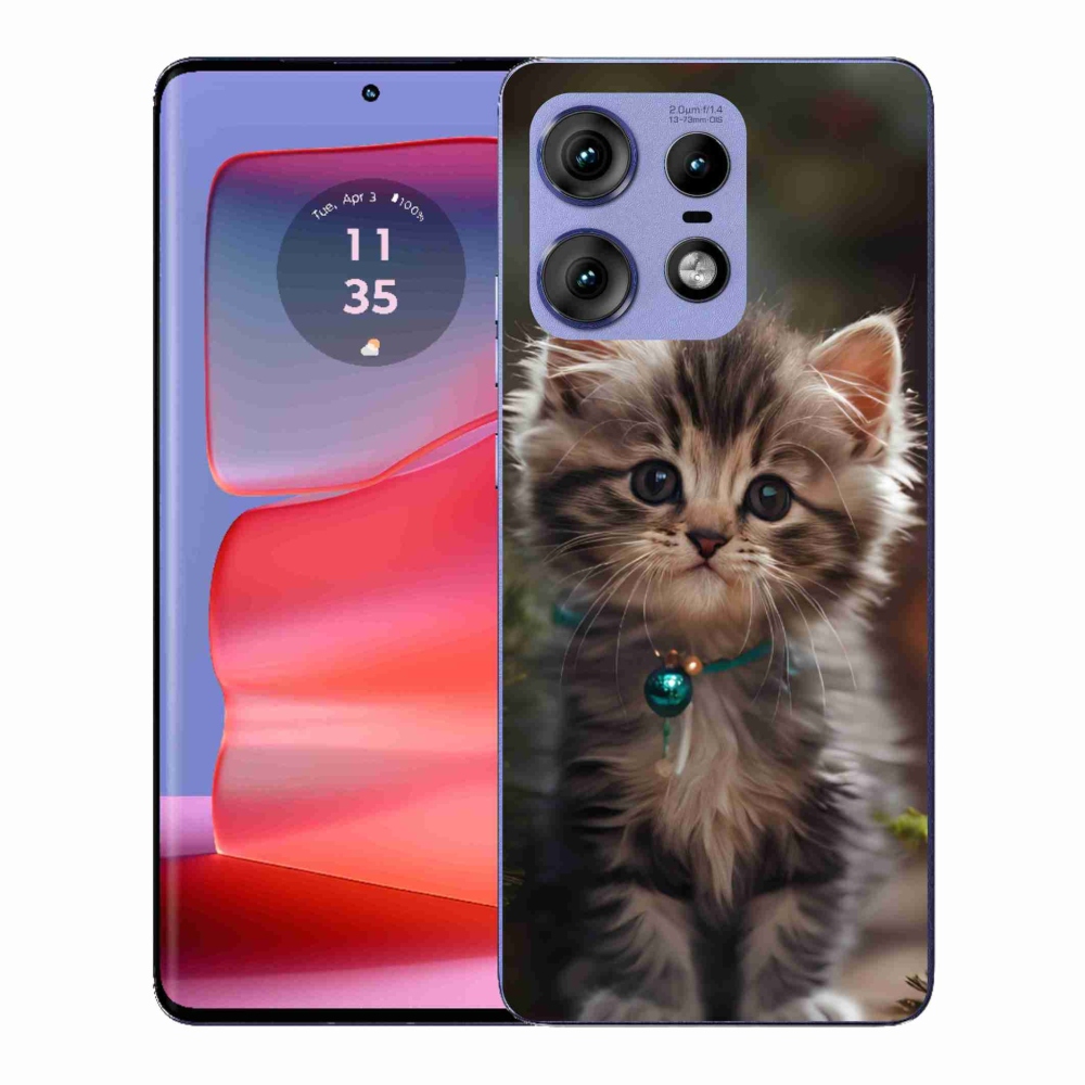 Zselés borítás mmCase a Motorola Edge 50 Pro készülékhez - aranyos cica 11